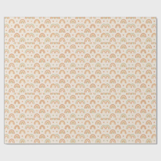 Boho Rainbow Wrapping Paper Presentpapper