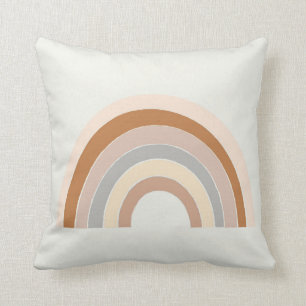 Boho Rainbowkudde i neutralternas rost Kudde