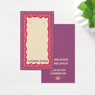 Boho Ram Earring Hänge Smycken Utställningskort Visitkort