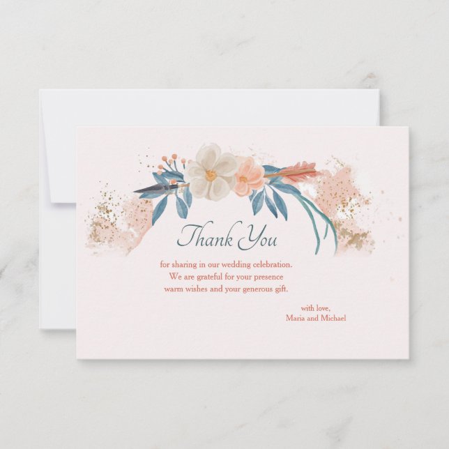 Boho Ram Kort Tacksamhetskort (Framsida)