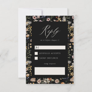 Boho ram sång förfrågan RSVP-kort OSA Kort