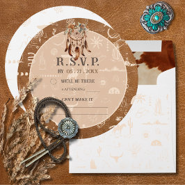 Boho Ranch Vilda western Desert Tan Response OSA k Inbjudningar