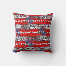 Boho Rand 4:e juli Red White och Blue Kudde