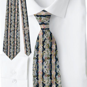 Boho Rand Fransk Blommigt Blue Rosa Slips
