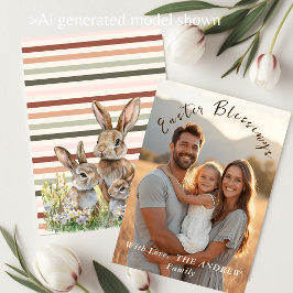 Boho Rand Pastel Påsk Photo Julkort