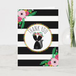 Boho Rand Skunk Baby Shower Tack Kort