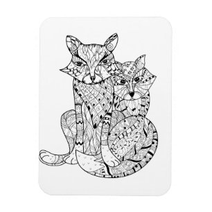 Boho rävklotter magnet
