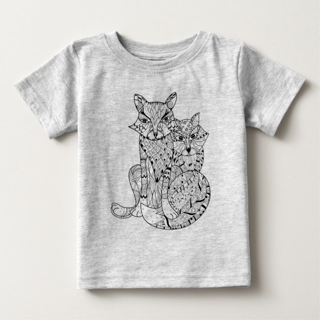Boho rävklotter tee shirt (Framsida)