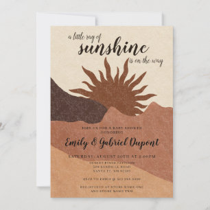 Boho Ray of Sunshine Baby Shower-inbjudan Inbjudningar