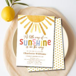 Boho Ray of Sunshine Baby Shower Inbjudningar