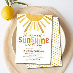 Boho Ray of Sunshine Baby Shower Inbjudningar