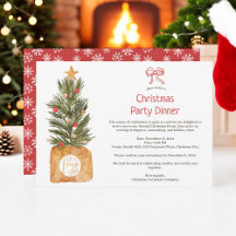 Boho Red and White Corporate Julgran Party