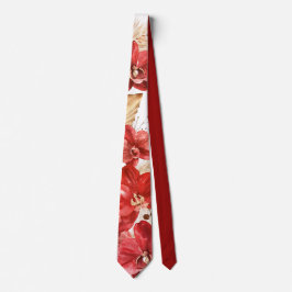 Boho Red Orchid & Torkade gräs Tie Slips