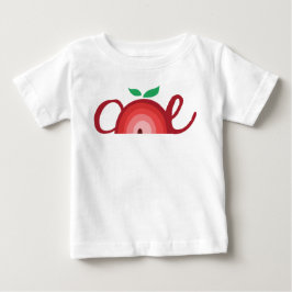 Boho Red Rainbow Apple första födelsedag T Shirt