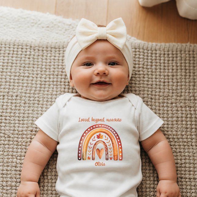 Boho regnbåge Älskad Utöver Mått Höst Nyfödd T Shirt (Skapare uppladdad)
