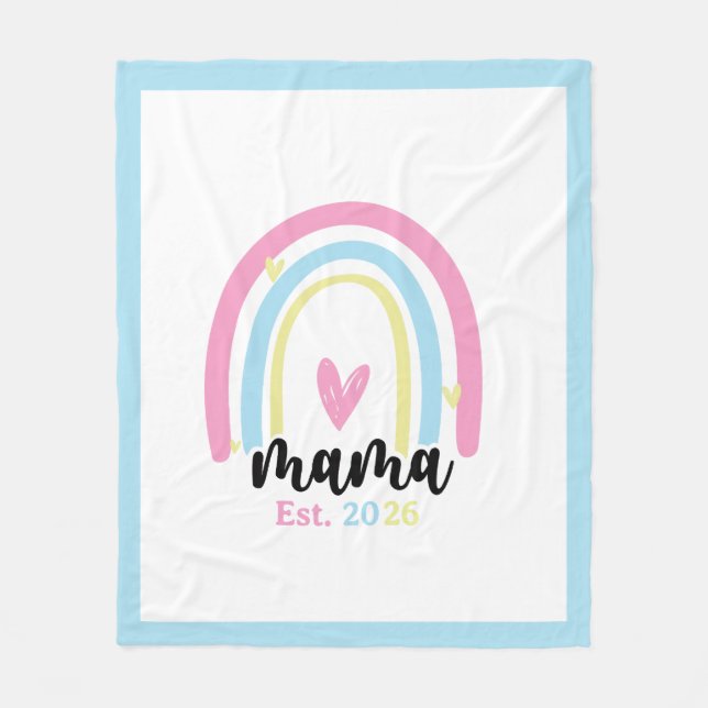 Boho Regnbåge Anpassad Mamma Grundad År Minnessake Fleecefilt (Framsidan)