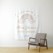 Boho regnbåge baby shower bakgrund