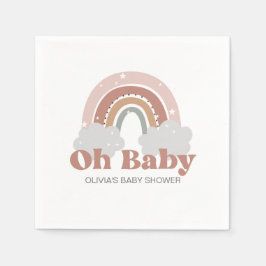 Boho regnbåge baby shower pappersservett