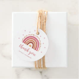 Boho regnbåge Baby Shower Tack För Tags Gåvor Etiketter