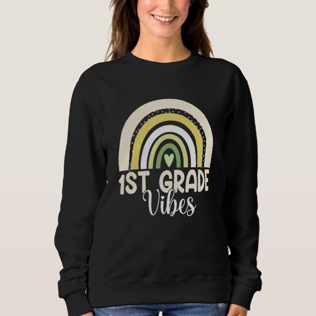 Boho regnbåge första klass vibbar 1:a lärarna till t shirt (Framsida)