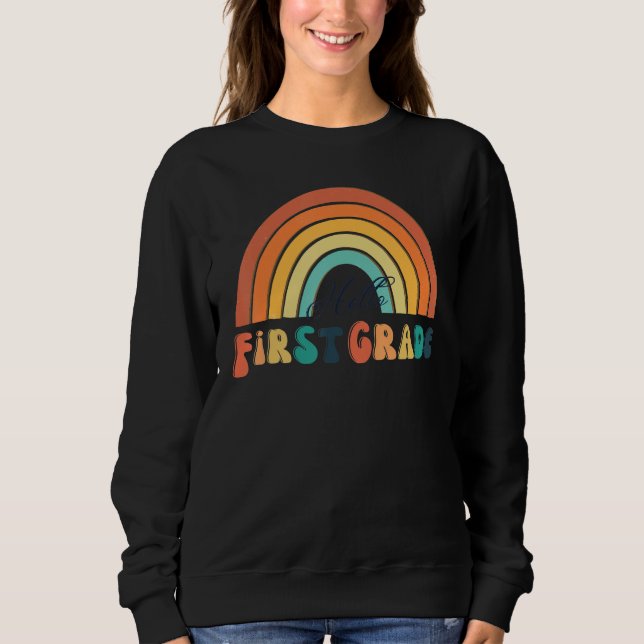 Boho regnbåge hjärta för lärare kvinnor Hej Kinder T Shirt (Framsida)