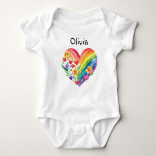 Boho regnbåge hjärta Personlig T Shirt