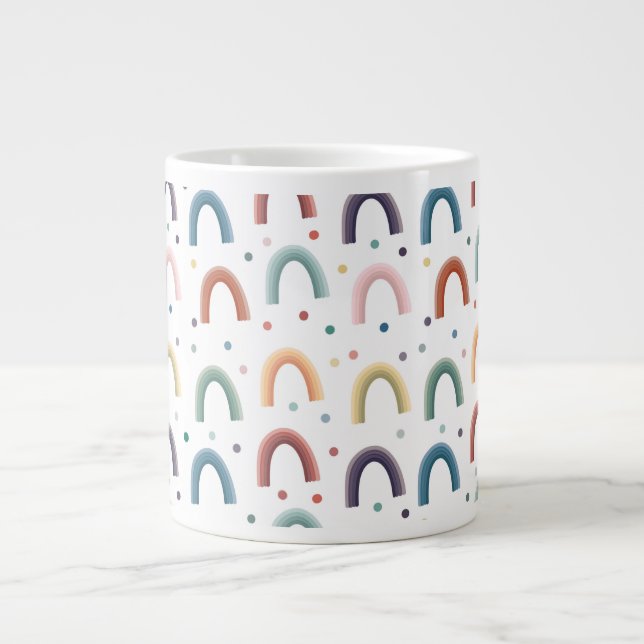 Boho regnbåge jumbo mugg (Framsidan)