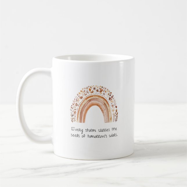 Boho regnbåge knappnål kaffemugg (Vänster)