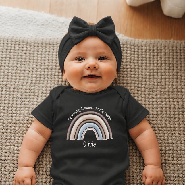 Boho regnbåge Kristet Personligt Nyfödd T Shirt (Skapare uppladdad)