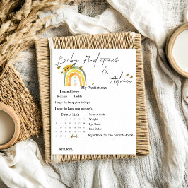 Boho regnbåge med solrosor Baby Förutsägelse spel