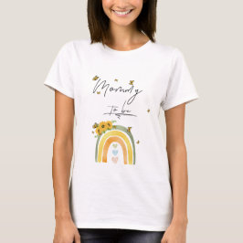 Boho regnbåge med solrosor Blivande mamma T Shirt