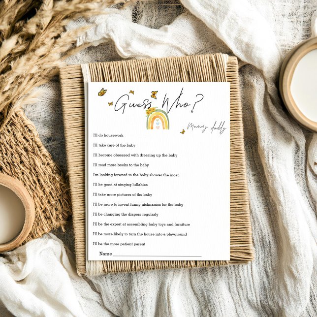Boho regnbåge med solrosor Gissa vem spel (Skapare uppladdad)