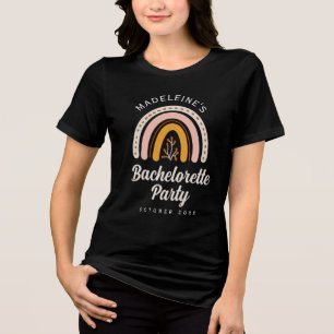 Boho regnbåge möhippa svart t shirt