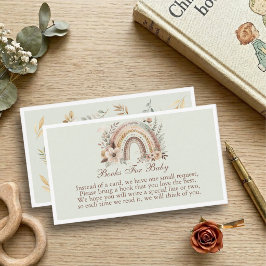 Boho regnbåge och blommor böcker för bebis kort