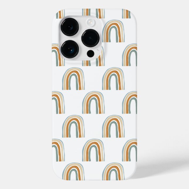 Boho regnbågsmönster Iphone 14 pro fodral (Baksida)