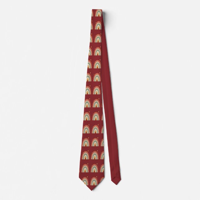 Boho regnbågsmönstrad slips (Framsida)