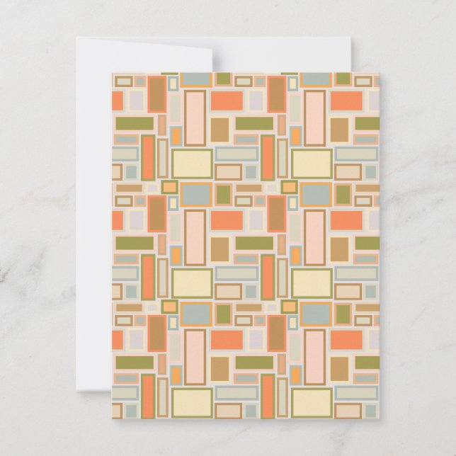 Boho-rektanglar Anteckningskort (Framsida)