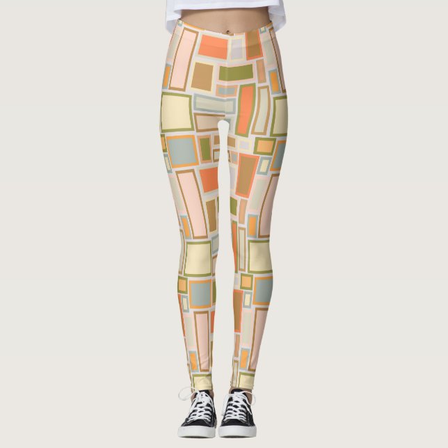 Boho-rektanglar Leggings (Framsida)