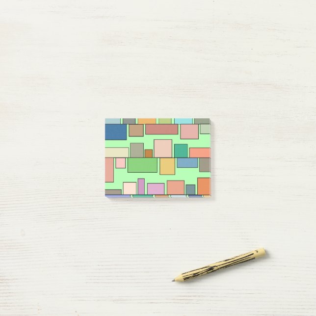 Boho-rektanglar Post-it Block (On Desk)