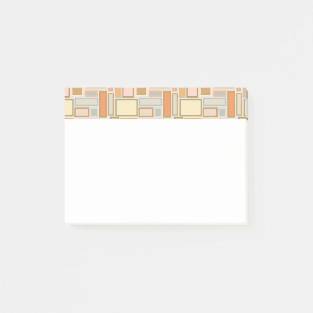 Boho-rektanglar Post-it Block (Framsida)