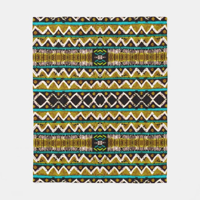 Boho repeterar. Geometrisk sömlös broderier. Decor Fleecefilt (Framsidan)