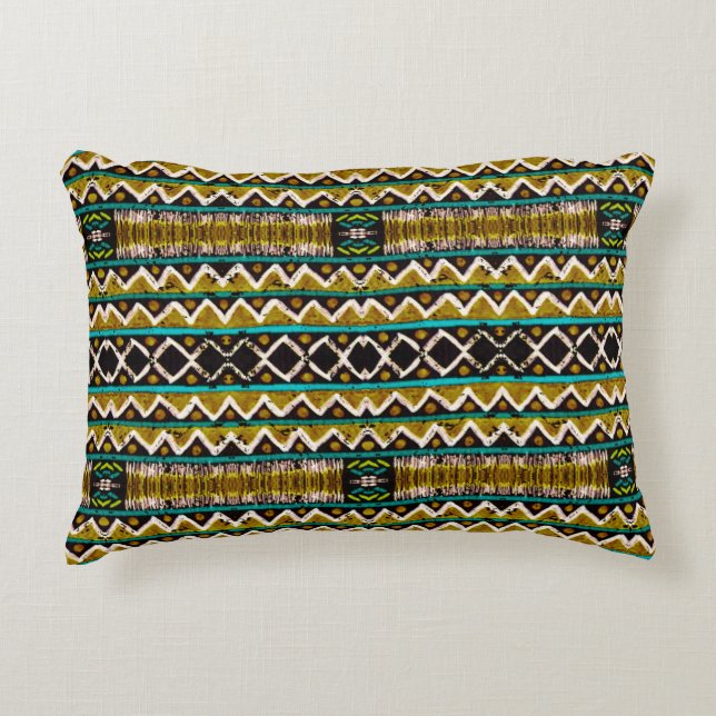 Boho repeterar. Geometrisk sömlös broderier. Decor Prydnadskudde (Framsidan)
