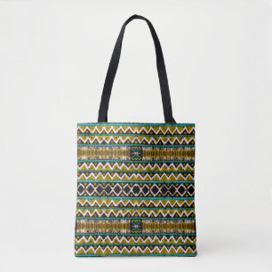 Boho repeterar. Geometrisk sömlös broderier. Decor Tygkasse