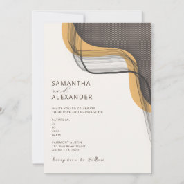 Boho Retro Avslappnad Backyard Bröllop Inbjudningar