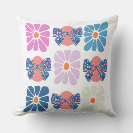 Boho retro blommigt simple påsk kudde