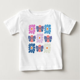 Boho retro blommigt simple påsk t shirt