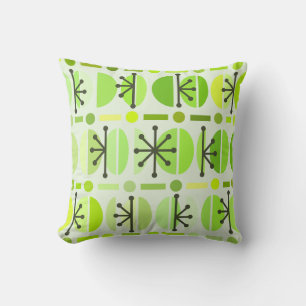 Boho Retro Bowls Linjer Chartreuse Kudde