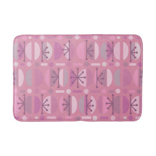 Boho Retro Bowls Linjer Rosa Badrumsmatta