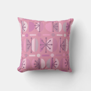 Boho Retro Bowls Linjer Rosa Kudde