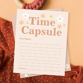 Boho Retro Daisy 1: a födelsedagskortet Kapsel